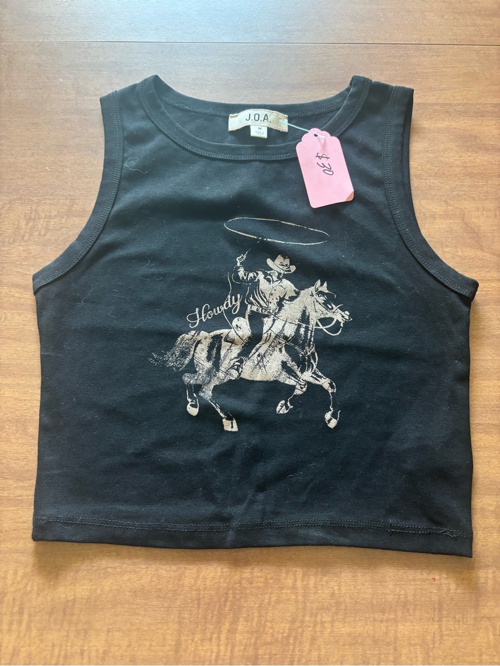 J.O.A. Kids Black Cowboy Graphic Tank